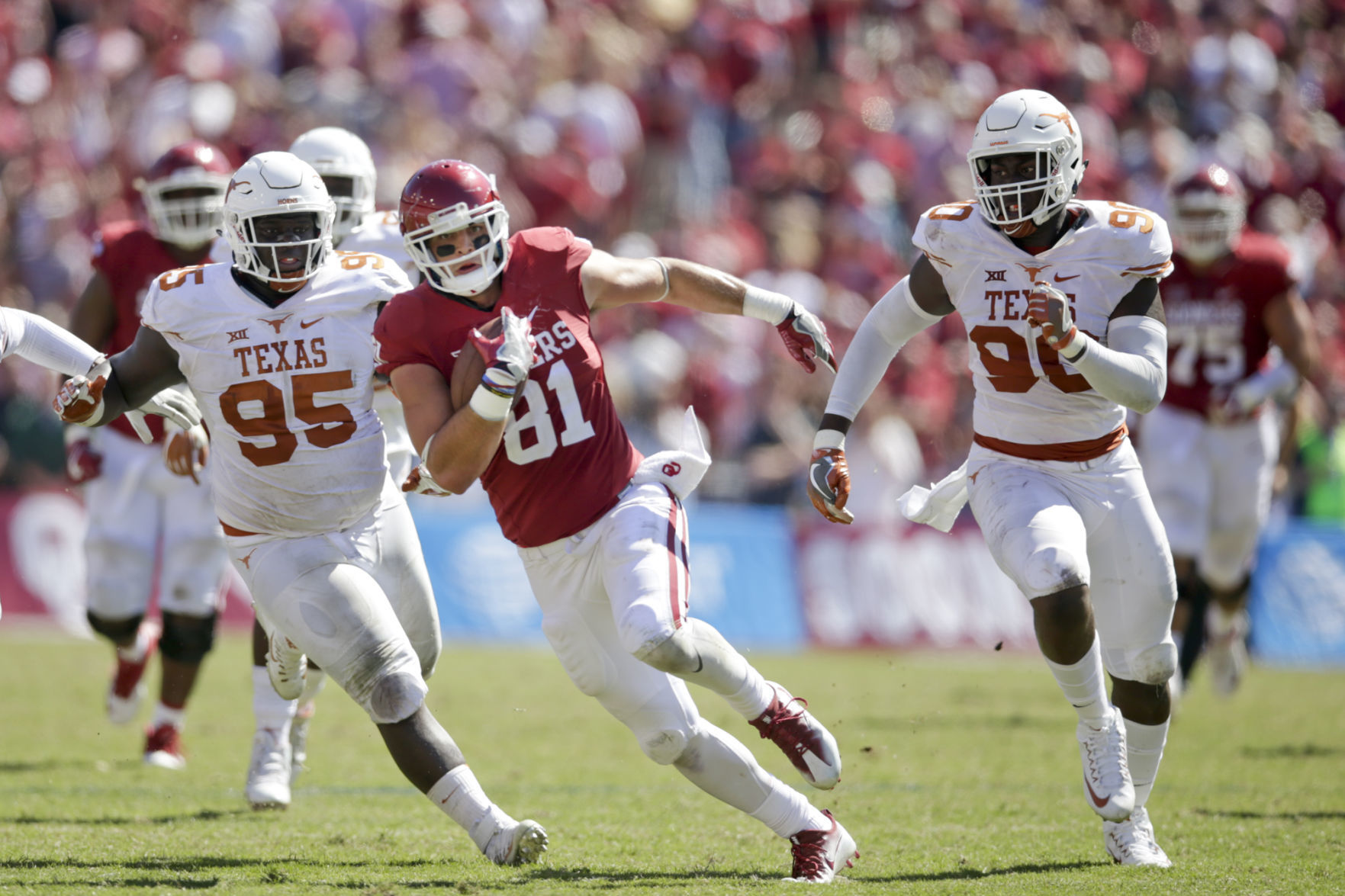 Oct. 8, 2016: No. 20 Oklahoma 45, NR Texas 40